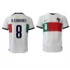 Herren Fußballbekleidung Portugal Bruno Fernandes #8 Auswärtstrikot WM 2022 Kurzarm